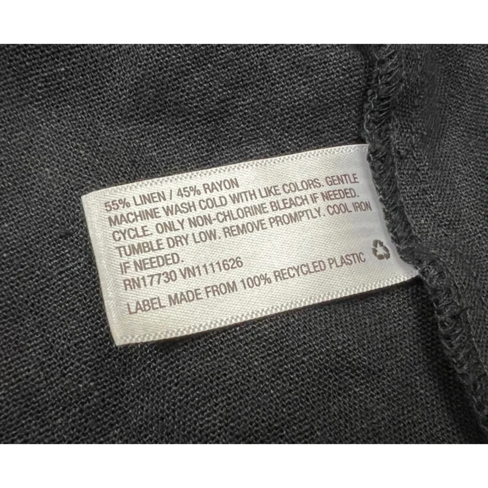 Ava & Viv Pull On Linen Blend Shorts 4X Black Pockets Elastic Waist - Picture 4 of 6